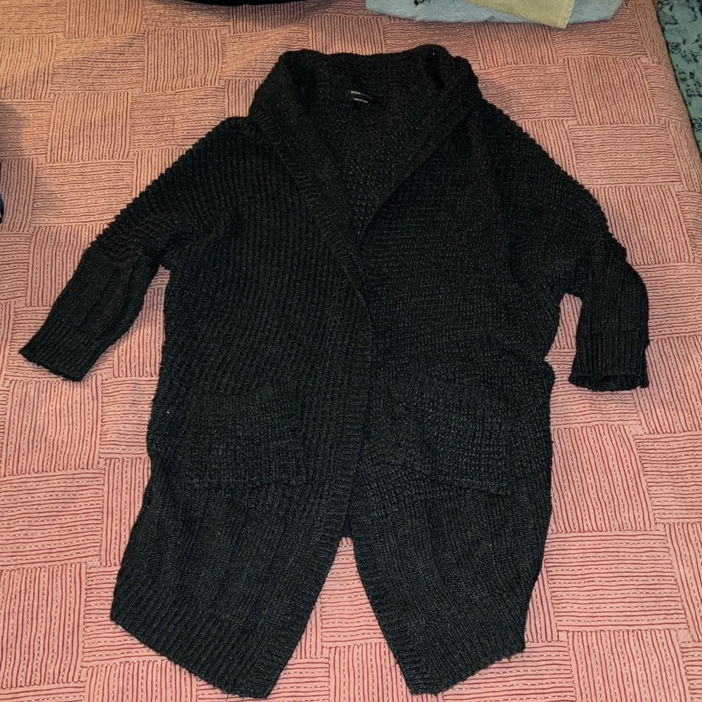 BCBG Max Azria size large flattering oversized open sweater women’s